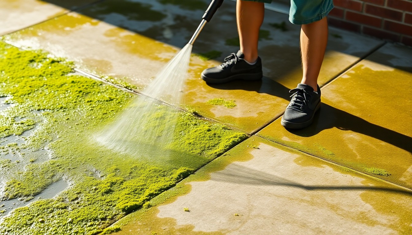 Cách tẩy rong rêu trên nền xi măng sạch bóng và an toàn tuyệt đối