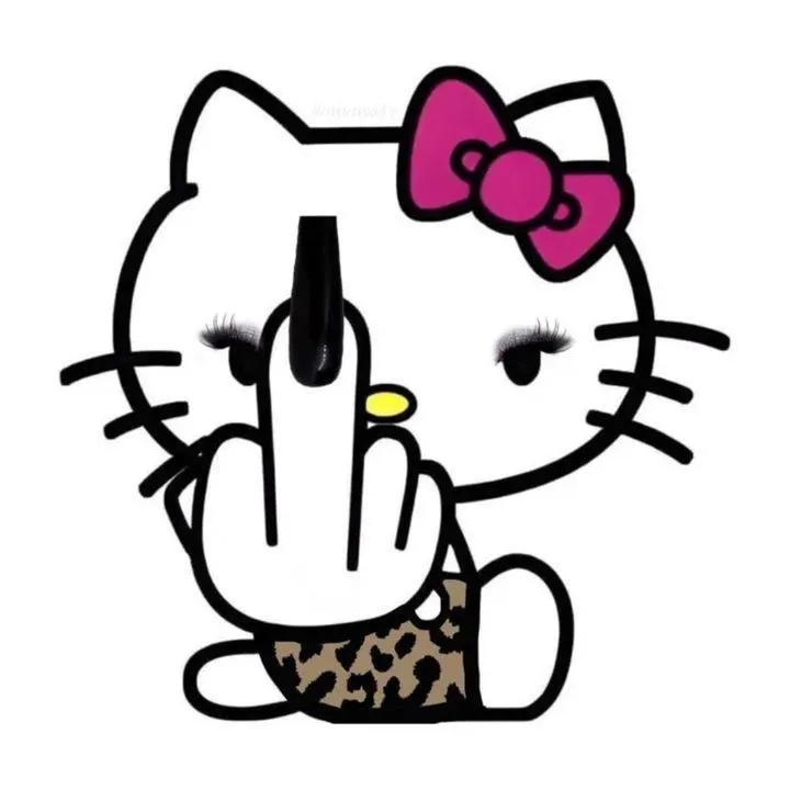 Icon mèo trắng vô tri gương mặt ngơ ngác.