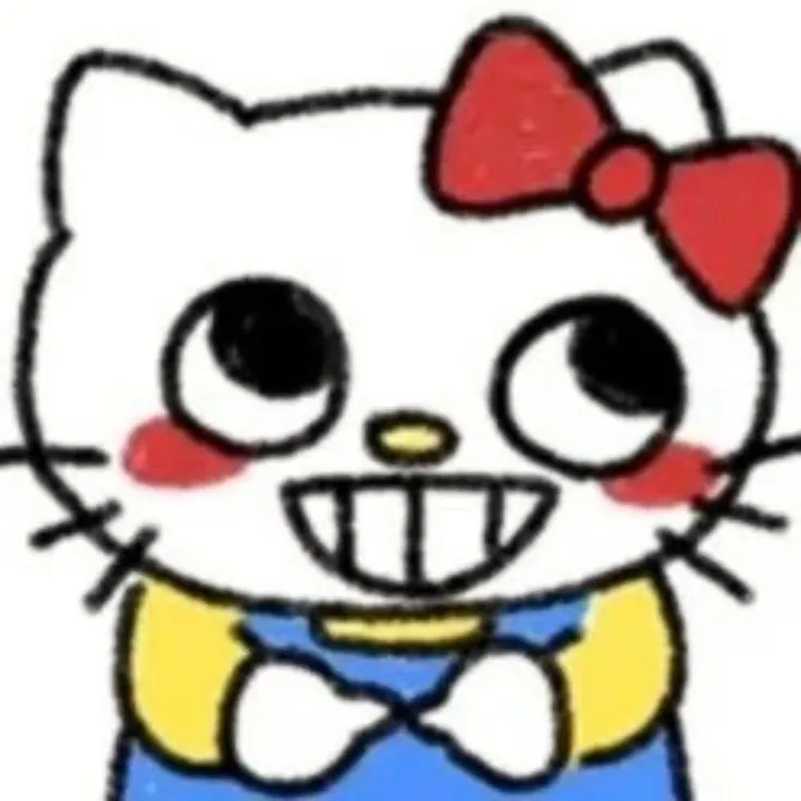 Avatar Hello Kitty mệt mỏi đôi mắt lim dim.