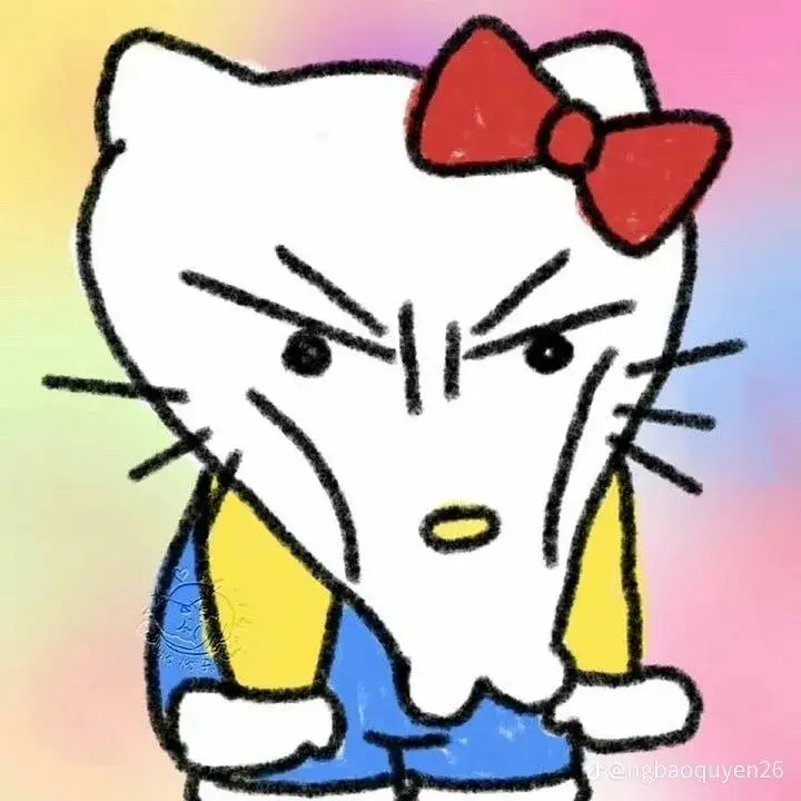 Hình ghép hài mèo hồng ánh nhìn hào hứng thú vị.