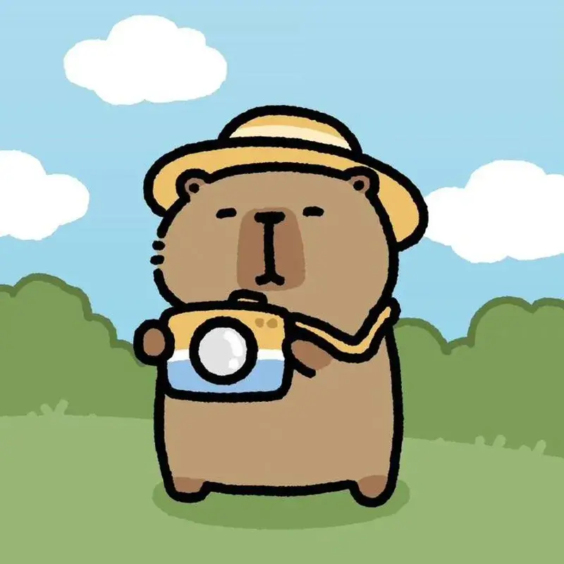Ảnh capybara chibi siêu ngọt ngào.