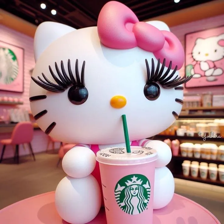 Icon Kitty hồn nhiên đôi mắt sáng ngời.