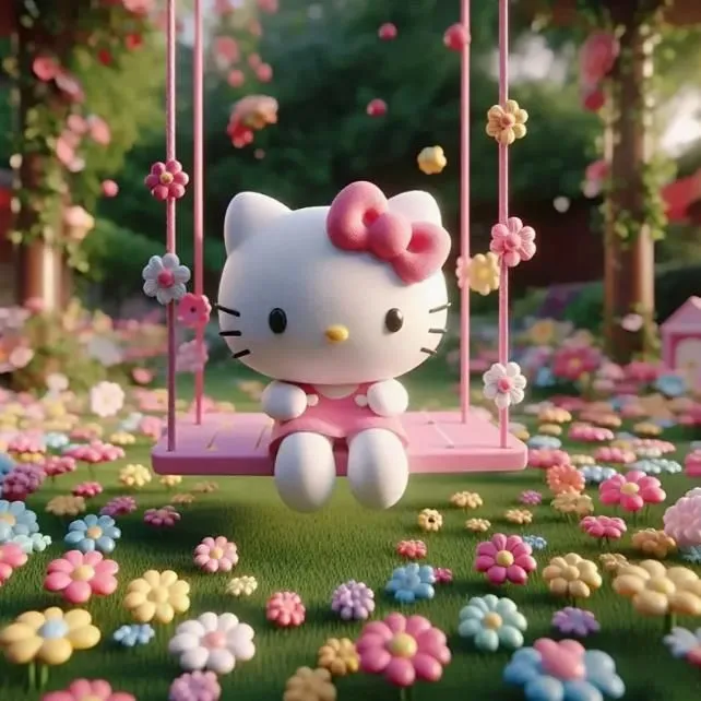 Avatar mèo trắng nơ đỏ ngọt ngào đáng yêu.