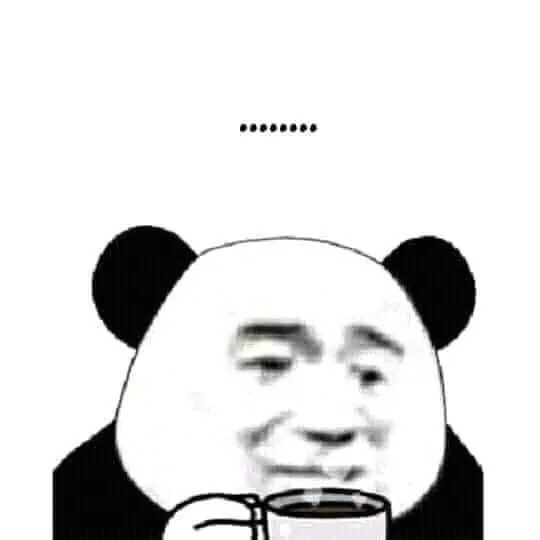 Meme gấu trúc Trung Quốc ngồi uống cafe