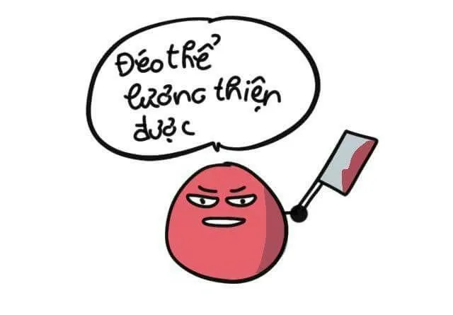 Hình ảnh nhân vật cầm dao trông dễ thương.