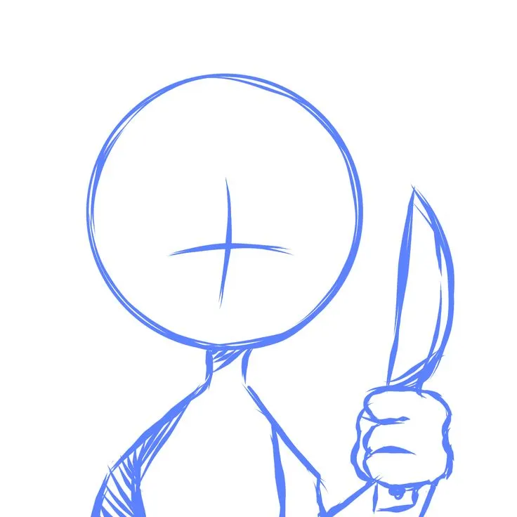 Meme cầm dao với biểu cảm buồn cười ghê.