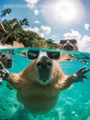 Avatar capybara biểu cảm khô khan.