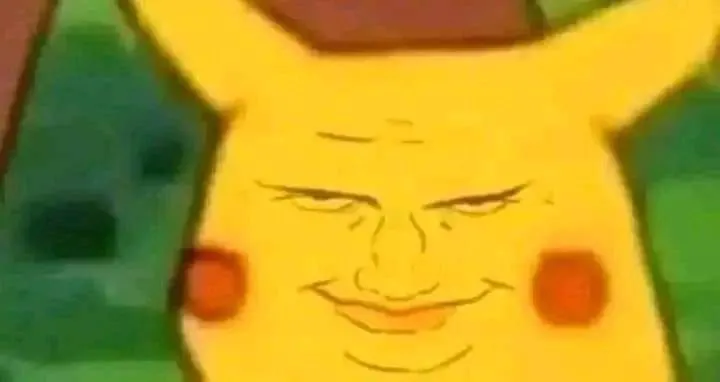 Pikachu troll face