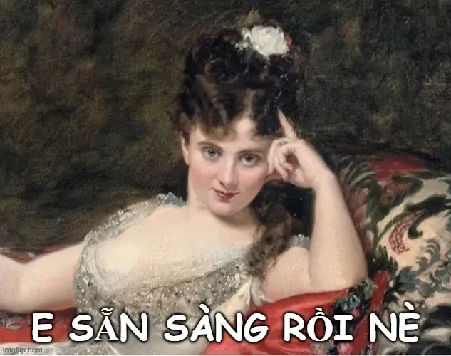 Hình ảnh meme đôi mắt to tròn, khuôn mặt ngây thơ đáng yêu