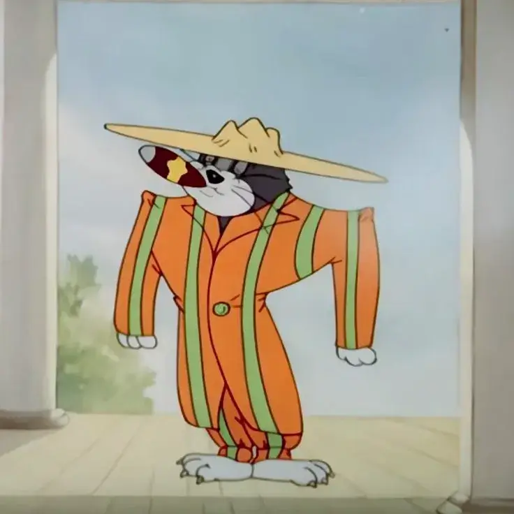 Meme mèo Tom mặc đồ thời trang