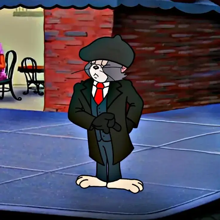 Mèo Tom há hốc mồm đầy ngạc nhiên.