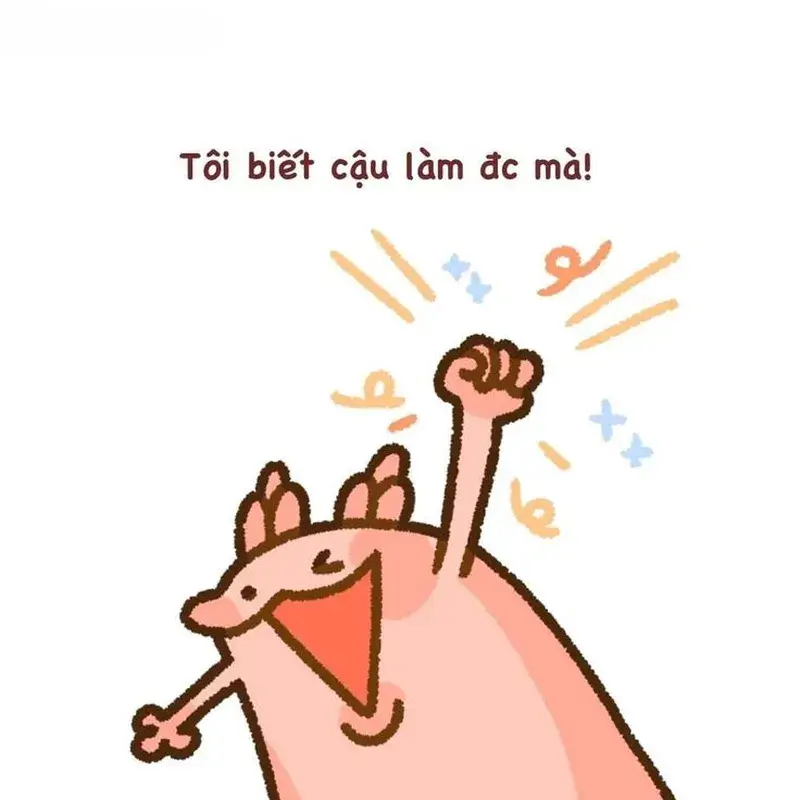 Hình troll cổ vũ mang nụ cười hạnh phúc tỏa nắng