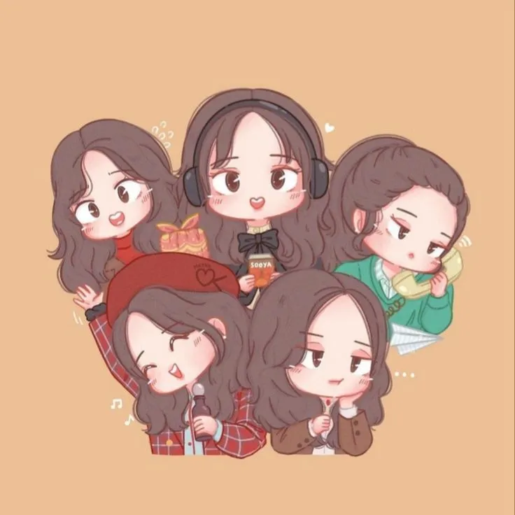 Bộ avatar 5 người ngầu, phong cách anime cực chất và độc đáo.