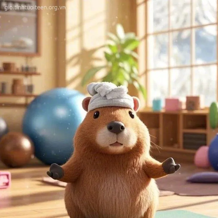 Avatar capybara phong thái ngầu lòi cực chất.