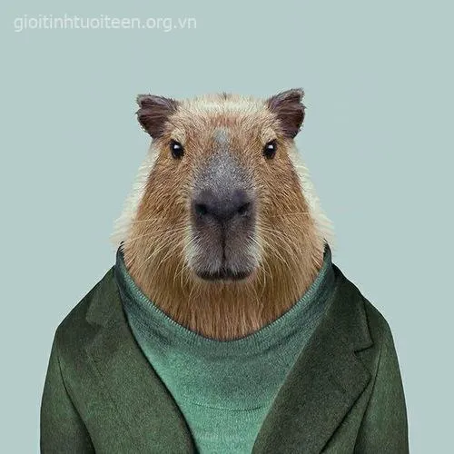 Avatar capybara cực vui nhộn cho mạng xã hội.