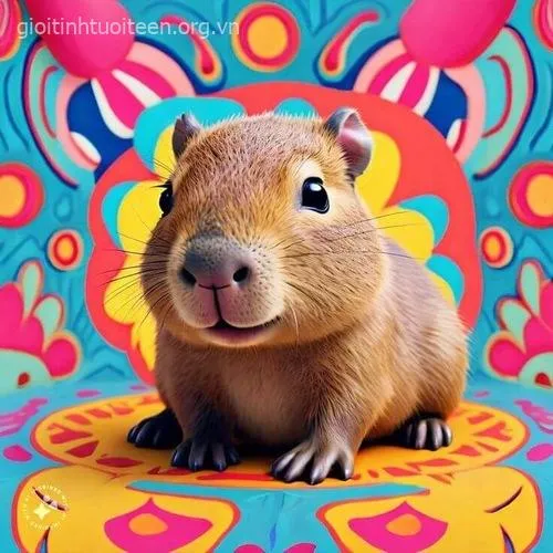 Ảnh avatar capybara ánh nhìn ấm áp dễ mến.