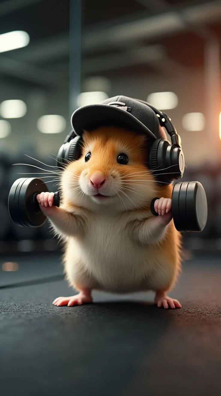 Ảnh hamster xinh tươi khuôn mặt sáng rỡ