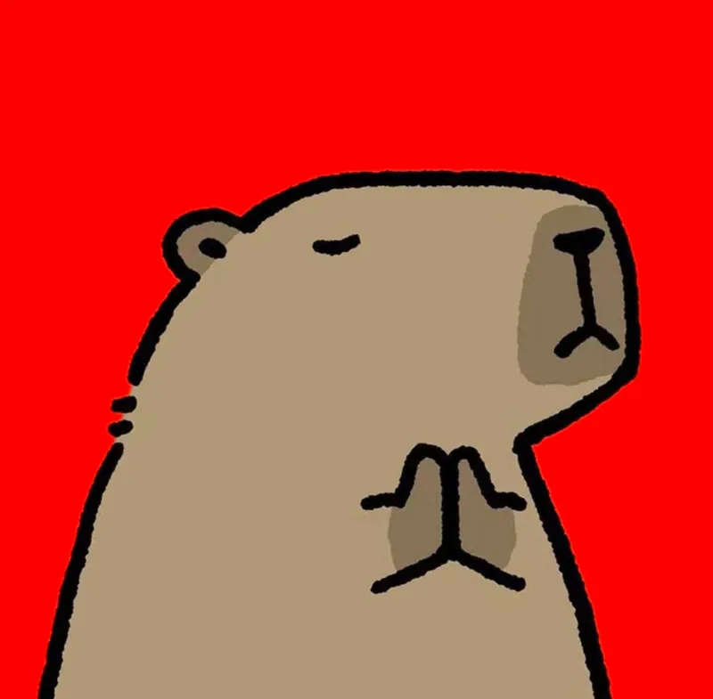 Avatar capybara chibi đáng yêu nhỏ nhắn.
