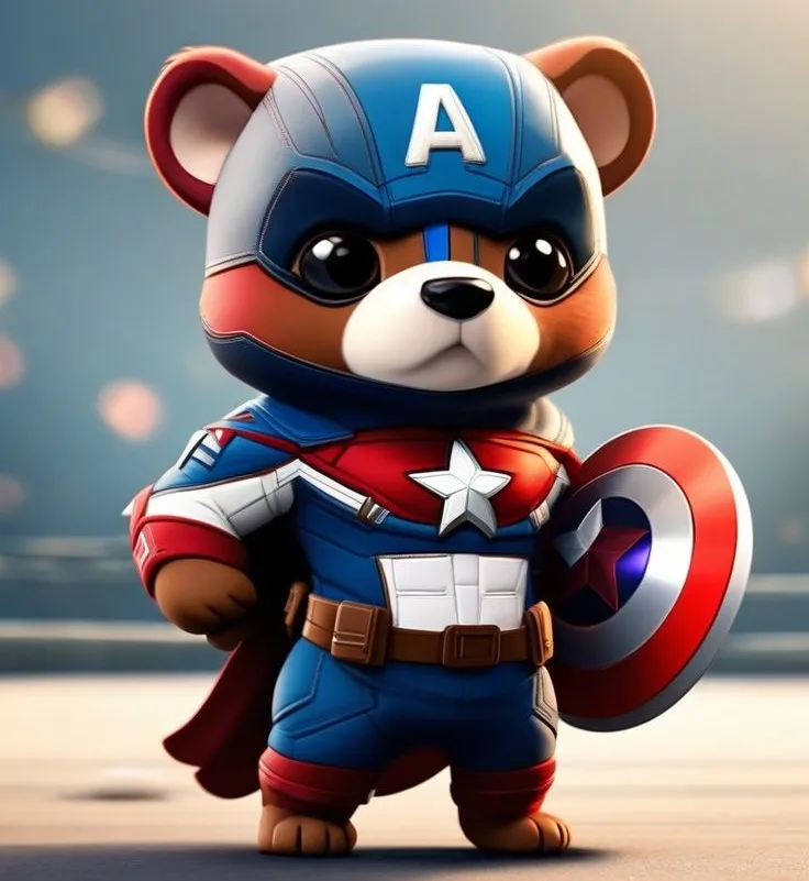Meme capybara mặc giáp Captain America