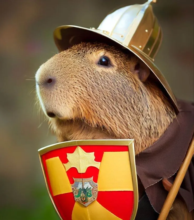 Hình capybara cosplay Green Lantern.