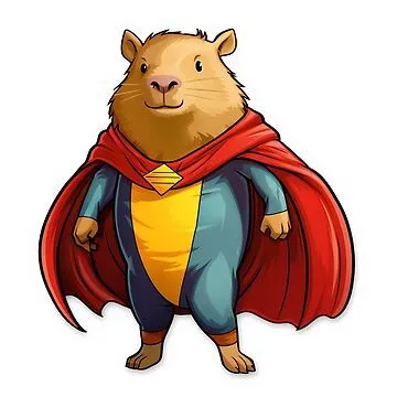 Avatar capybara hóa thân Shazam vui nhộn.
