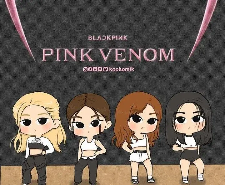 Avatar nhóm 4 người chibi dễ thương, thể hiện tình bạn thân.