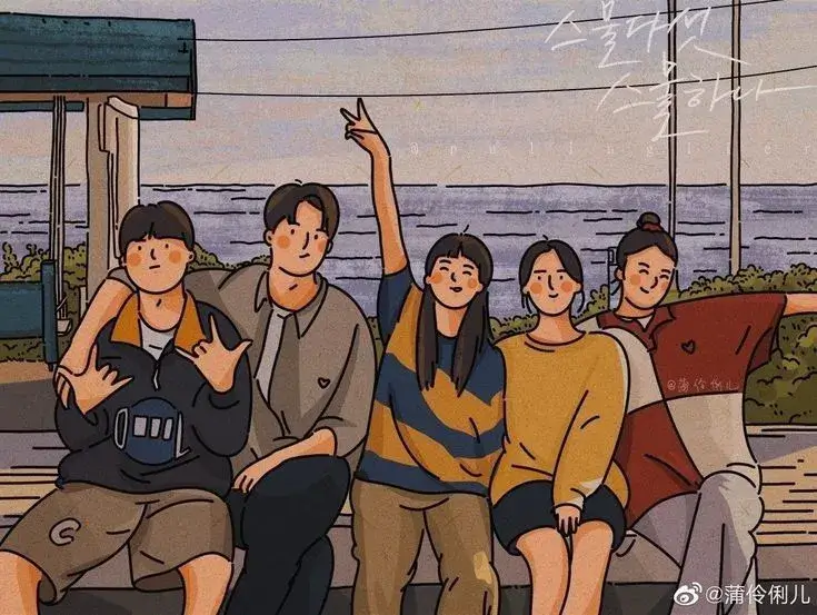 Ảnh đại diện team 5 người 2 nam 3 nữ