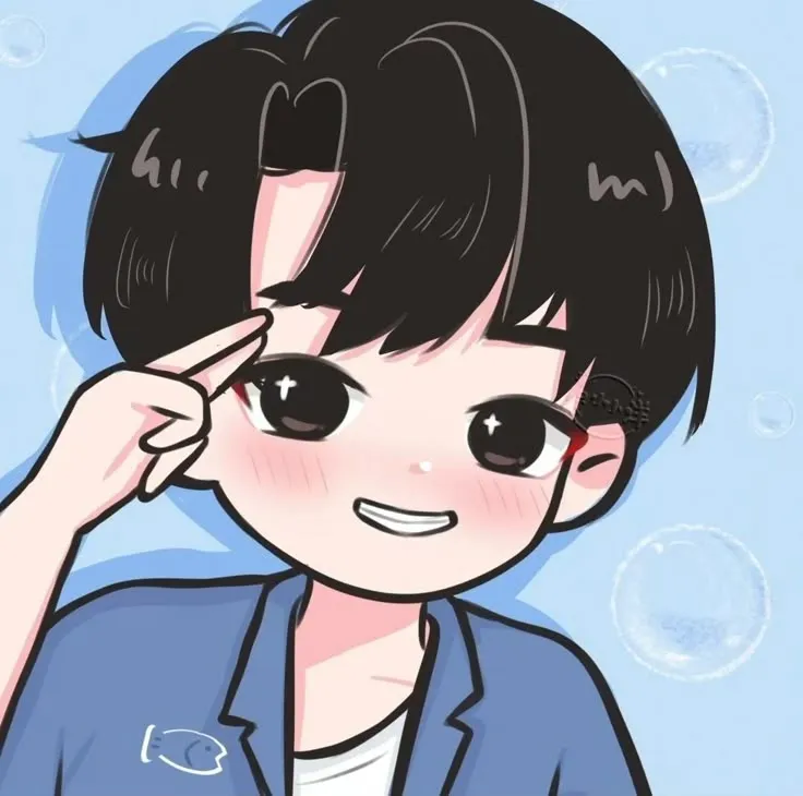 Ảnh đại diện vô tri nam phong cách chibi ngộ nghĩnh.