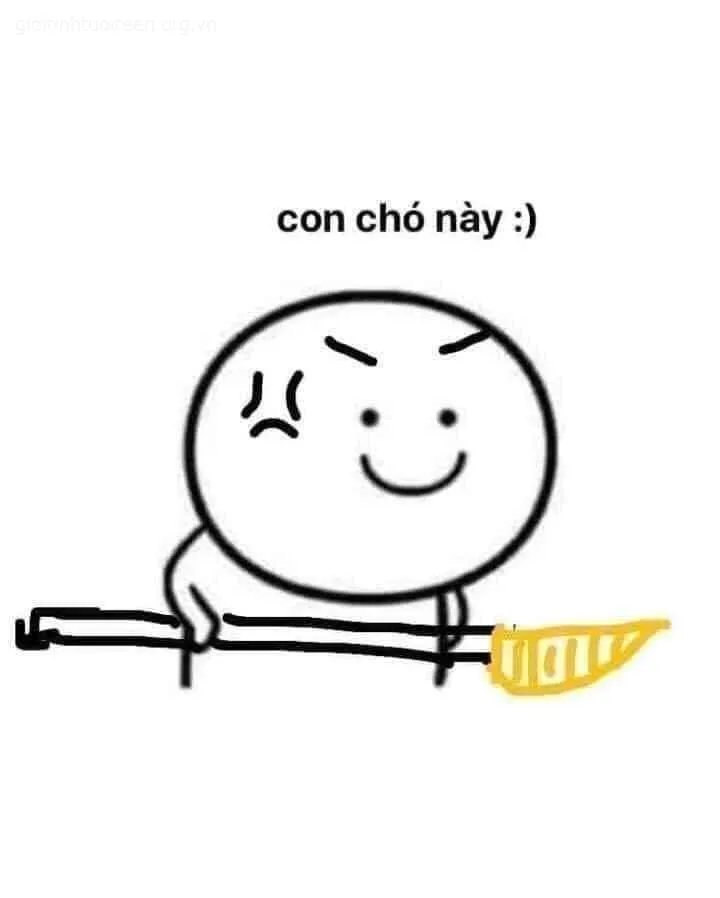 Meme ảnh chế người que cầm phóng lợn siêu hài.