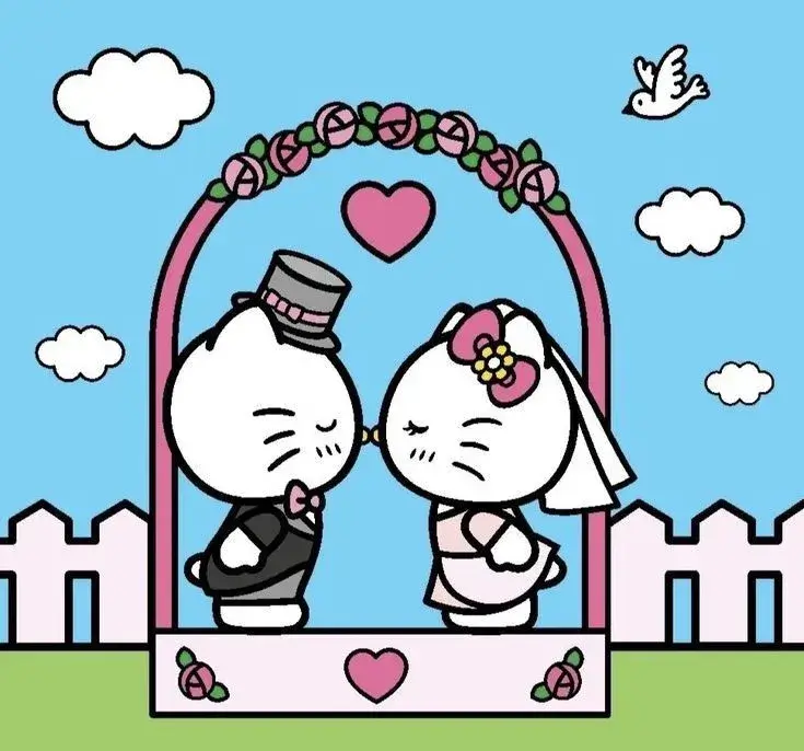 Avatar đôi Kitty ngây thơ dịu dàng.