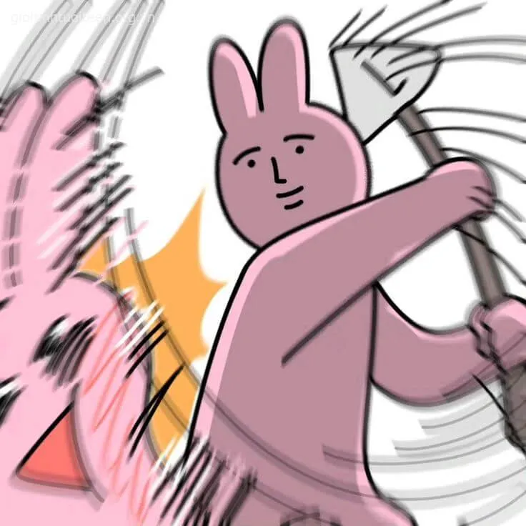 Meme người hồng đánh nhau bựa hài siêu đáng yêu