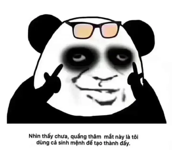 Biểu hiện kiệt sức trên gương mặt đáng thương gấu trúc