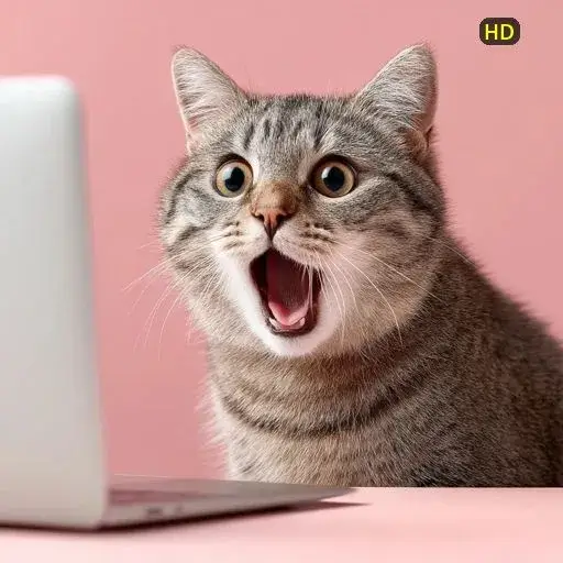 Biểu cảm mèo há mồm buồn cười cực troll