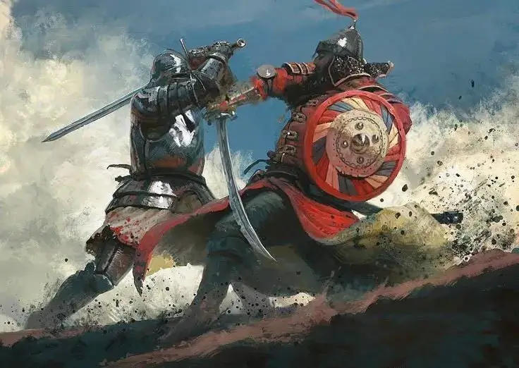 Meme đánh nhau bá đạo giữa 2 hiệp sĩ