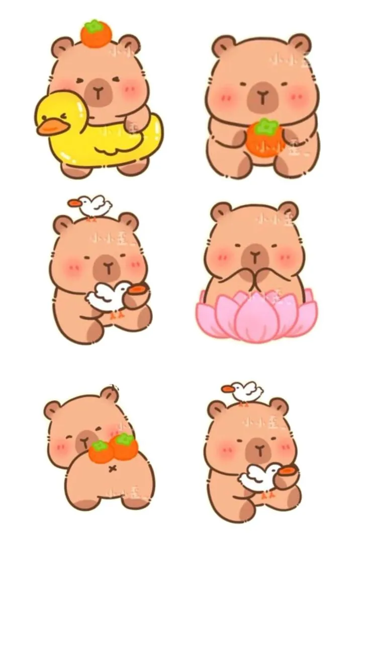 Hình nền điện thoại capybara vô tri bá đạo.