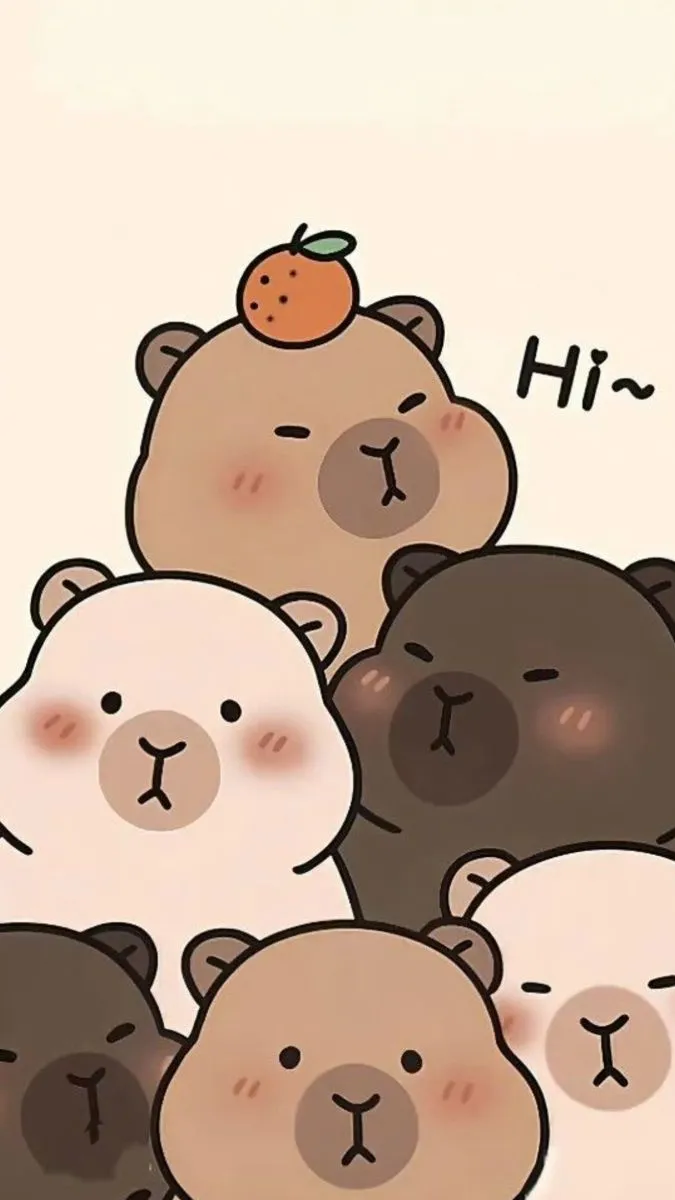 Hình nền capybara đẹp đáng yêu dễ thương.