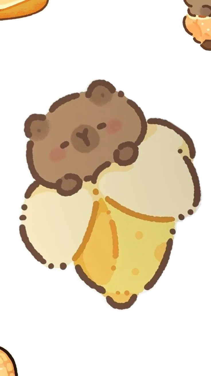 Hình nền capybara màu hồng cực xinh.