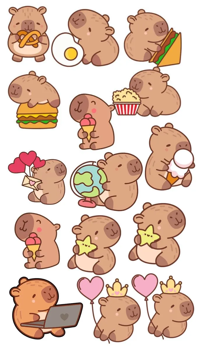 Hình nền capybara dễ thương cute cực hot.