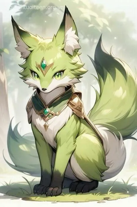 Hình nền chó anime bí ẩn với chiếc mặt nạ che nửa mặt.