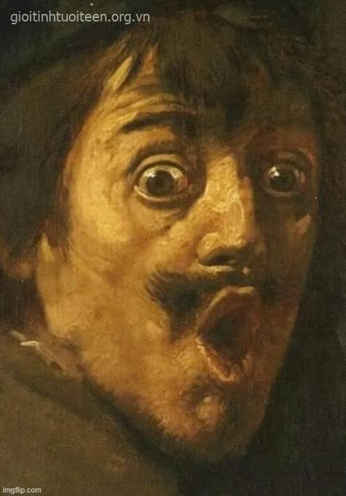 Biểu cảm “trời đất ơi” cực kỳ chân thật.