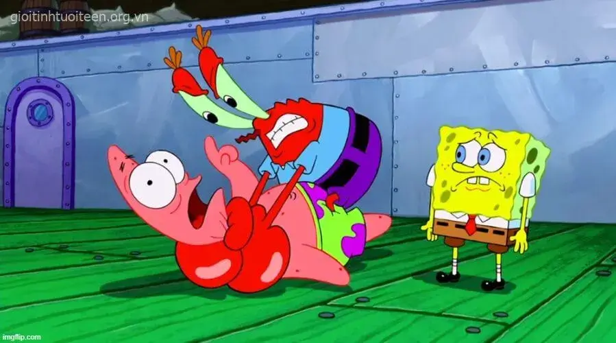 Meme hài hước biểu cảm siết cổ lè lưỡi.