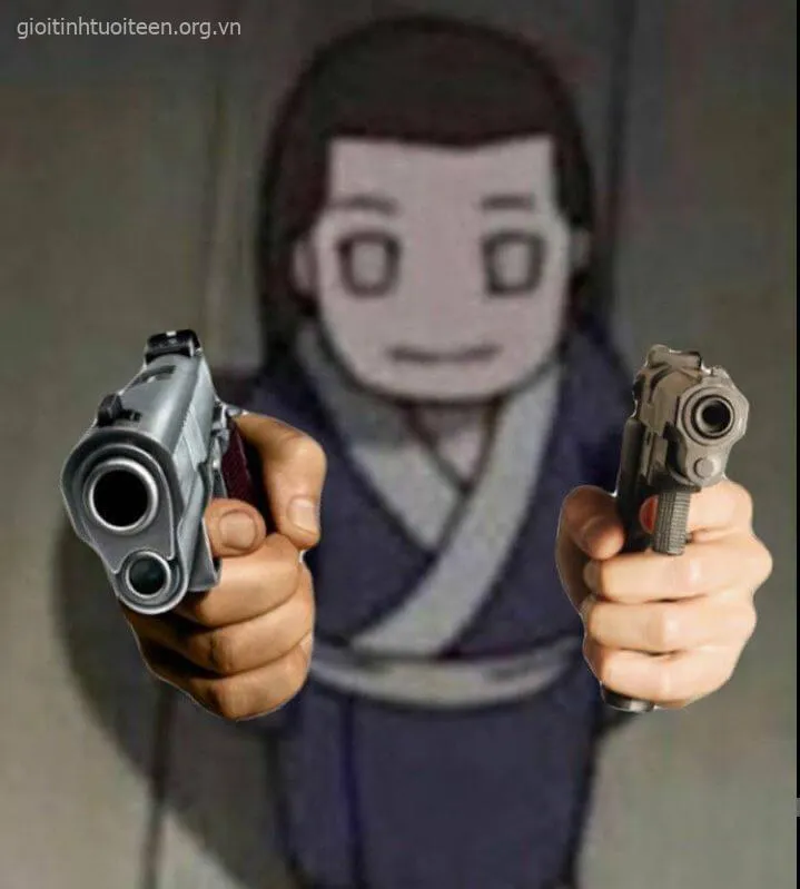 Ảnh chế chỉa súng trông cực kỳ buồn cười.
