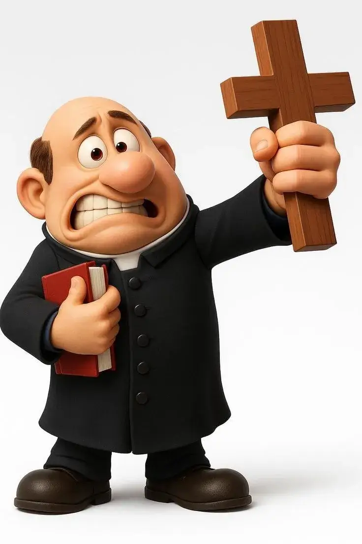 Ảnh meme cha xứ trừ tà vui nhộn lan truyền nhanh