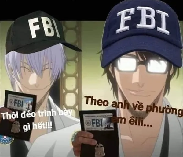 Meme cảnh sát FBI đáng tin nhưng biểu cảm lại hài hước