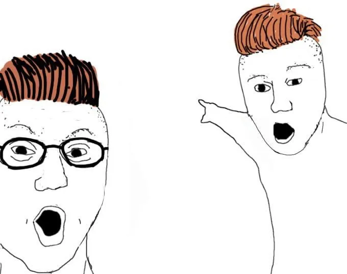 Meme chỉ tay ra sau cực chất mạng xã hội