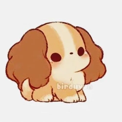 Avatar chó chibi toe toét nhe răng tạo dáng hài.