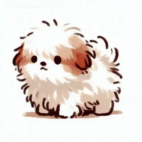 Avatar chó chibi vui nhộn giả vờ làm ngôi sao.