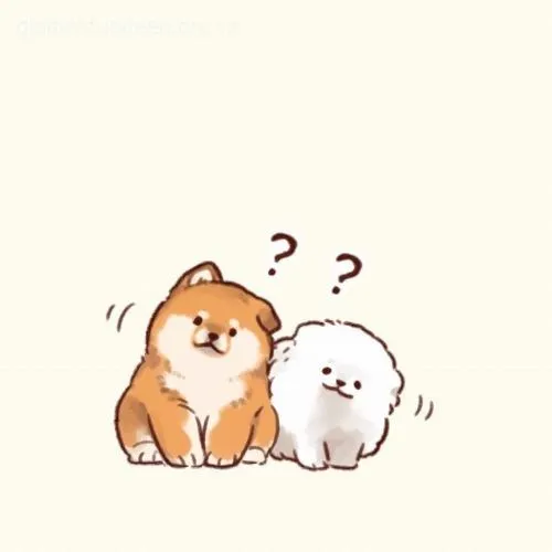 Avatar chó chibi duyên dáng khoác áo mưa nhỏ xinh.