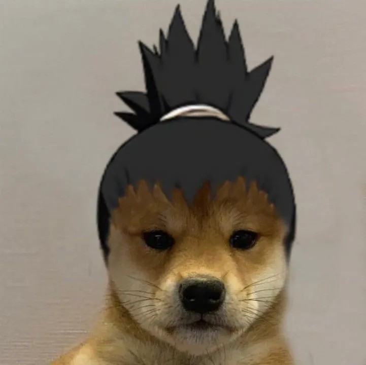 Meme Shiba để tóc kiểu Shikimaru