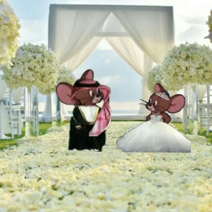 Jerry mặc váy cưới tổ chức hôn lễ